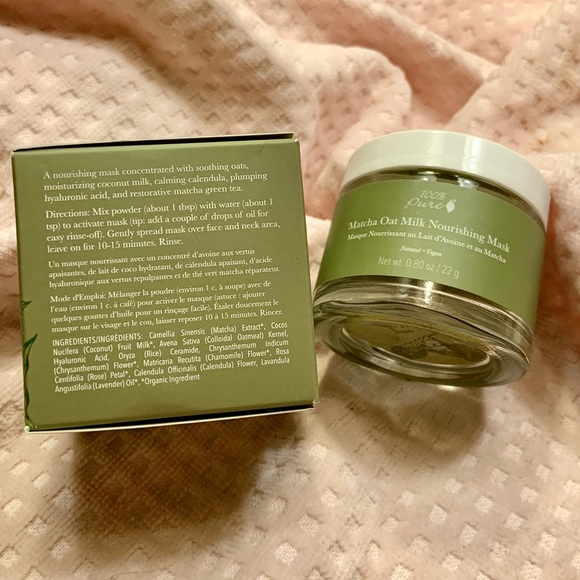 NWT 100% Pure Matcha Oat Milk Nourishing Mask - Picture 8 of 10